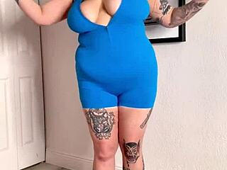 plump latina's huge tits workout worship