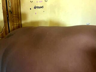 Fat ebony ass devours huge dildo in solo toy fuck?
