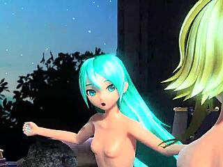 hatsune miku and gumi nude mod reveals big tits and ass