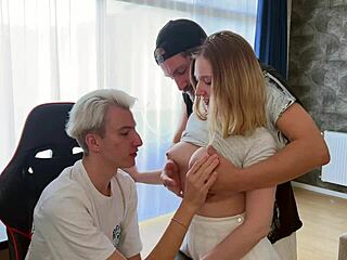 sharing huge dick boy virginity makes me squirt hard