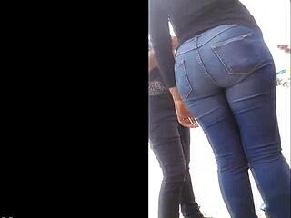 CULONA TEEN 18+ BIG CANDID ASS IN TIGHT JEANS STREET VOYEUR