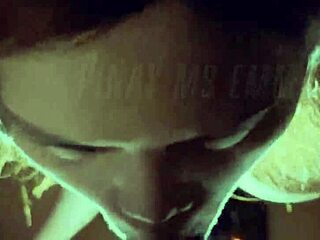 beautiful cheating filipina wife slurps friend's cock close-up and swallows every cum drop