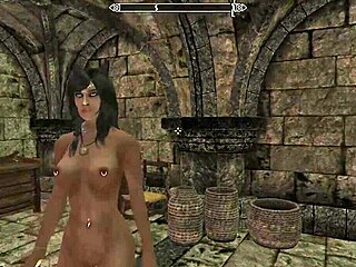 Pierced pussy hammered by huge skyrim adult toys dildo