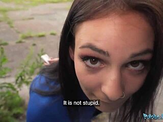 Public Agent Alexa Chokes On Big Dick POV Throat Fuck And Outdoor Pounding