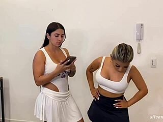 i can't resist fucking my horny latina yoga students' big tits