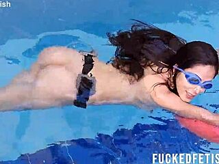 ohh sexy mermaid helena star gettin all wet n naked underwater poolside umm romance vibes