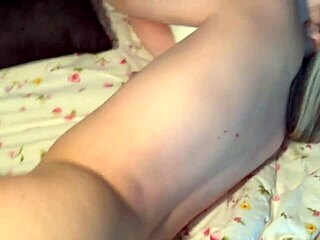 cute teen fingers pussy jerks tits till massive orgasm squirt