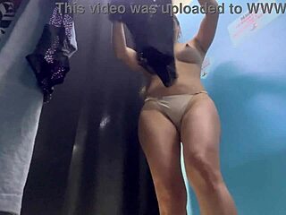 Russian Big Boob Girl Nipples Pop in Dressing Room Spy Cam