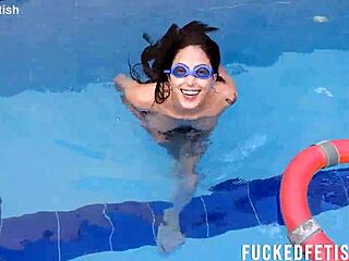 ohh sexy mermaid helena star gettin all wet n naked underwater poolside umm romance vibes