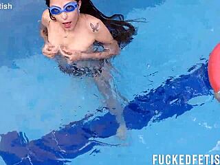 ohh sexy mermaid helena star gettin all wet n naked underwater poolside umm romance vibes
