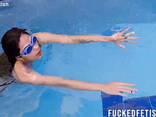 ohh sexy mermaid helena star gettin all wet n naked underwater poolside umm romance vibes