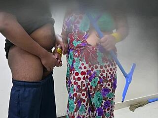 telugu maid teases landlord with her huge natural tits