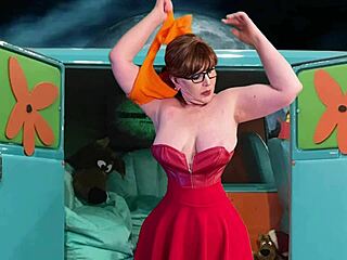 Granny Velma Cosplay Sucks Cock Deepthroat Interrogates Hard