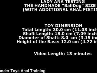 lady ana tests huge balldog xl anal fisting