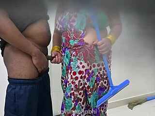 telugu maid teases landlord with her huge natural tits