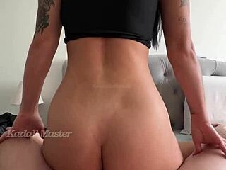 horny latina teen rides huge cock cowgirl pov