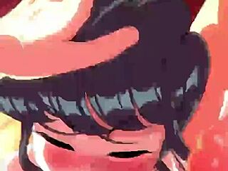 komi san's horny big tits bounce during monster cock blowjob