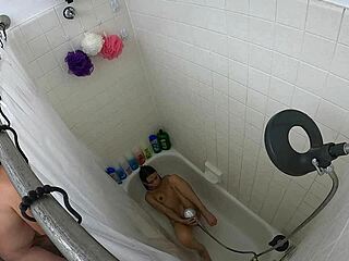 candy cruise chokes skinny slut on cock in pool tub
