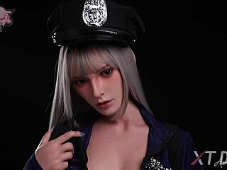 hannah the blonde police slut strips naked at work 😈👮‍♀️