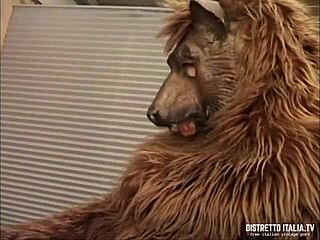 wolf man bursts in and anal creampies vintage italian maid in stockings
