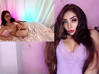 nerdy latina big tits glasses girl fucks lover hard and swallows tons of creampie cum pov orgasm
