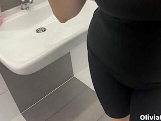 Public Pool Game Turns Into Slutty Toilet Cumshot Blowjob