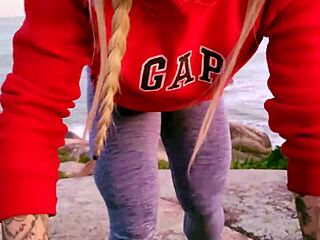 best public beach blowjob deepthroat cum in mouth closeup