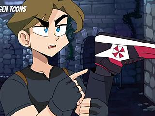 Ashley's flirty proposal in Resident Evil 4 monster cartoon parody