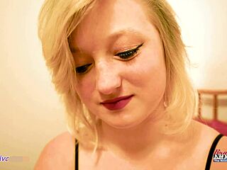 busty petite blonde deepthroats monster cock wild pov ride