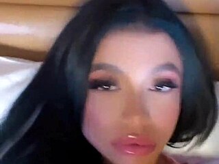 Latina Teases in Sexy Pink Lingerie