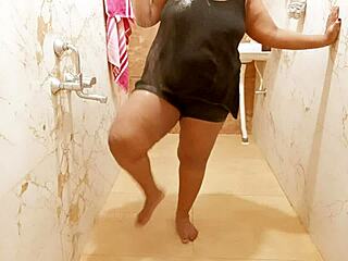 seductive myanmar milf showers sensually