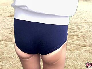 i stroke my cock in girl's bloomer outdoors