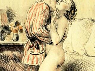 Vintage Erotic Art Featuring Hairy Retro Scenes