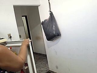 brazilian bbw stepmom tries panties on for me then squirts huge creampie fuck