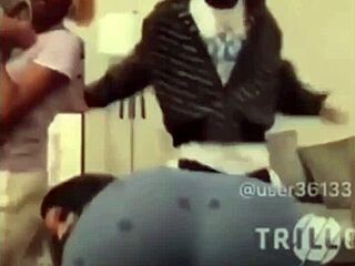 Ari Fletcher's twerking big booty shakes wildly!