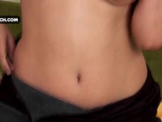 curvy beauty teases with dildo on shaved pussy
