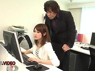Busty yumi maeda craves office creampie in stockings