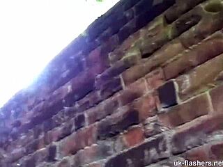 dunna pounds dildo outdoors to orgasm!