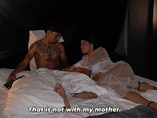 Lonely brunette stepmom craves stepson's thick cock