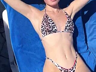 seductive beach bikini pickup turns wild hotel fuckk