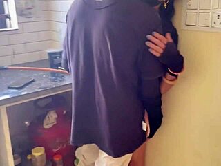 muscular bodybuilder pounds juicy indian bhabhi ass to mouth in kitchen homemade