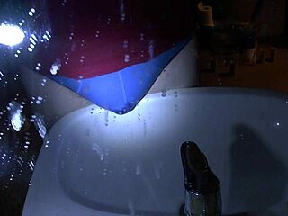 hey, watch me pee blue underpants right over the sink?