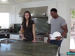 Eliza Ibarra Latina pounded by muscular black stud's monster cock doggystyle