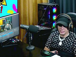 ruan cuffs pri melancia kisses gropes her pussy in podcast