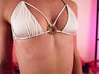 trying on my sexiest bikinis and thongs for you fans