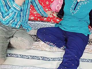 desi couple enjoys rough anal sex in bedroom with loud hindi moans