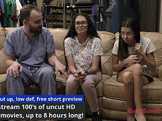 The sisters 1st gyno exam - angel santana & aria nicole