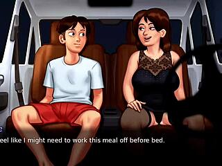 Secret summer house game with curvy character