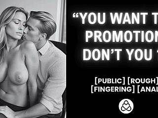 He fucks her in the office for promotion