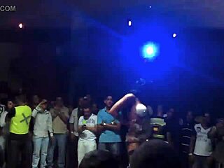 sexy colombian latina strips naked in salsa club on phone cam